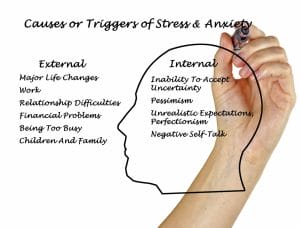 Stress causes and triggers, anxiety, mental health